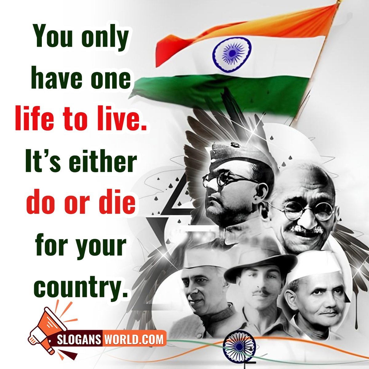 Freedom Fighters Of India Slogan
