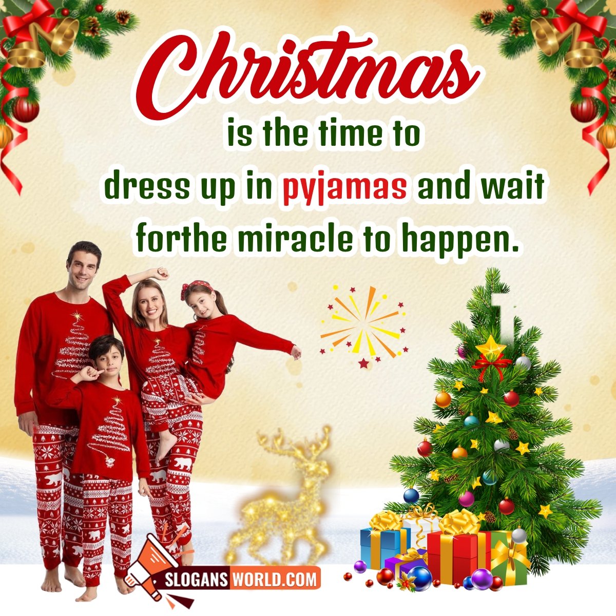 Christmas Slogan Pyjama Set