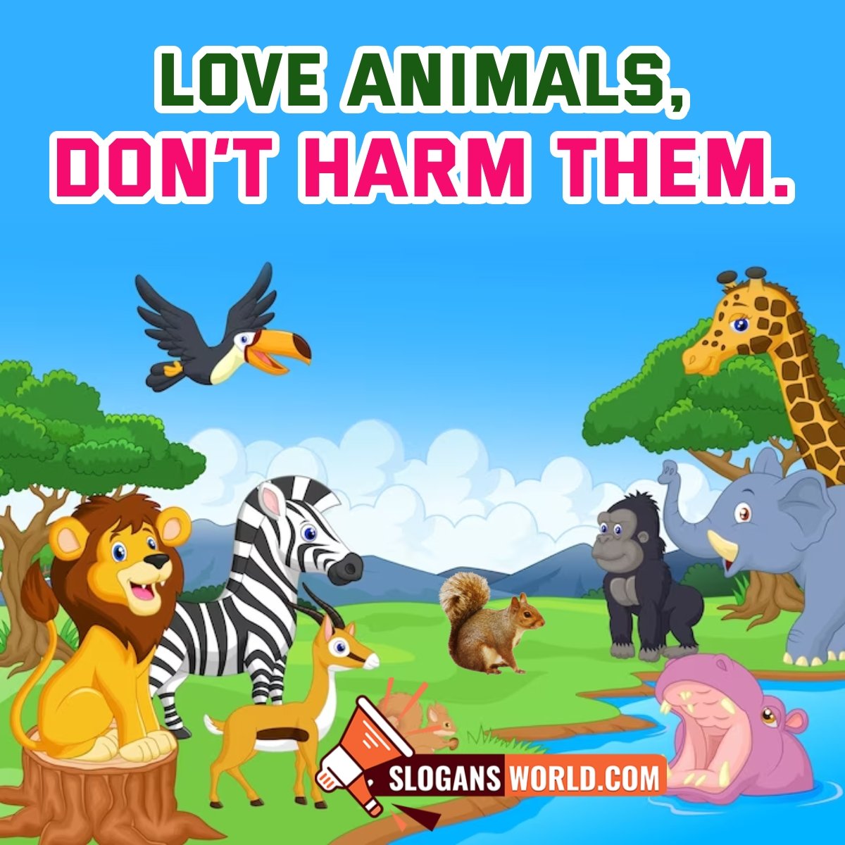 Save Animals Slogan