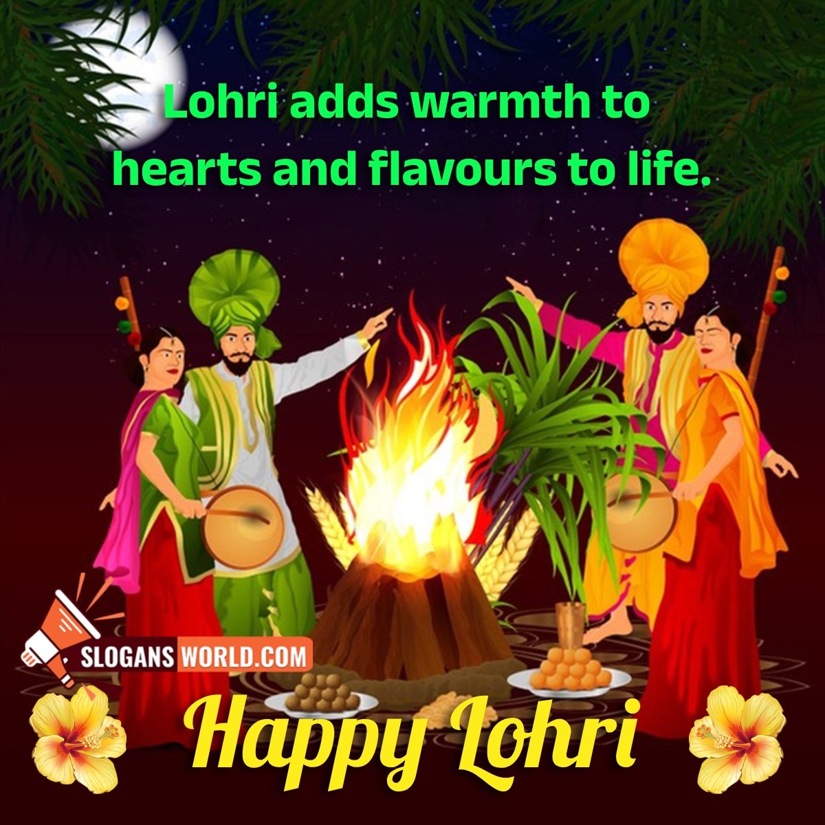 Happy Lohri Slogan Pic