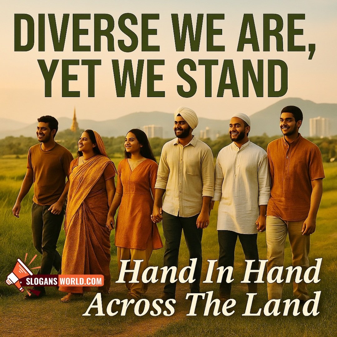 Hand In Hand Across The Land Unity In Diversity Slogans Photo