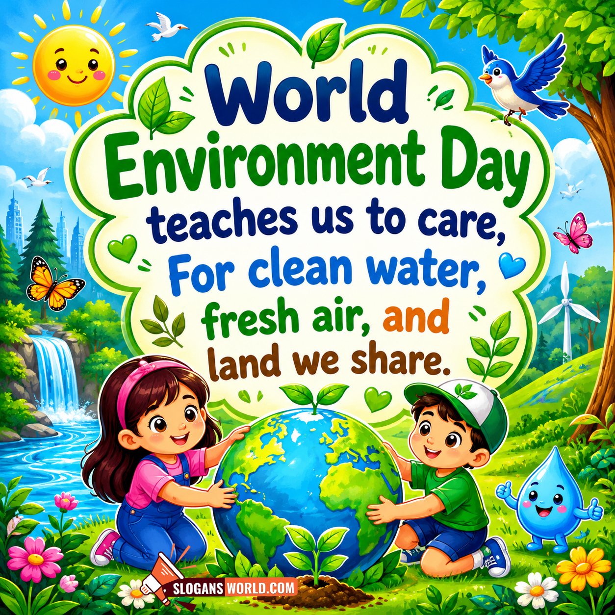 World Environment Day Sloagan Message Pic