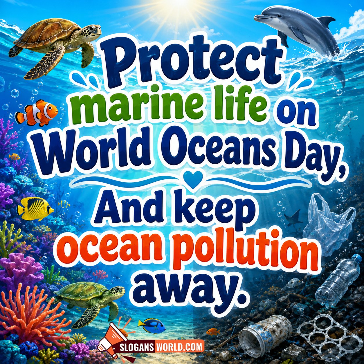 World Ocean Day Slogan Message Image